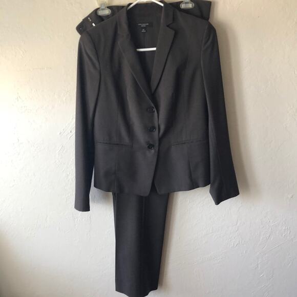 Ann Taylor Brown Tropical Wool Jacket Sz 4P - Picture 5 of 5